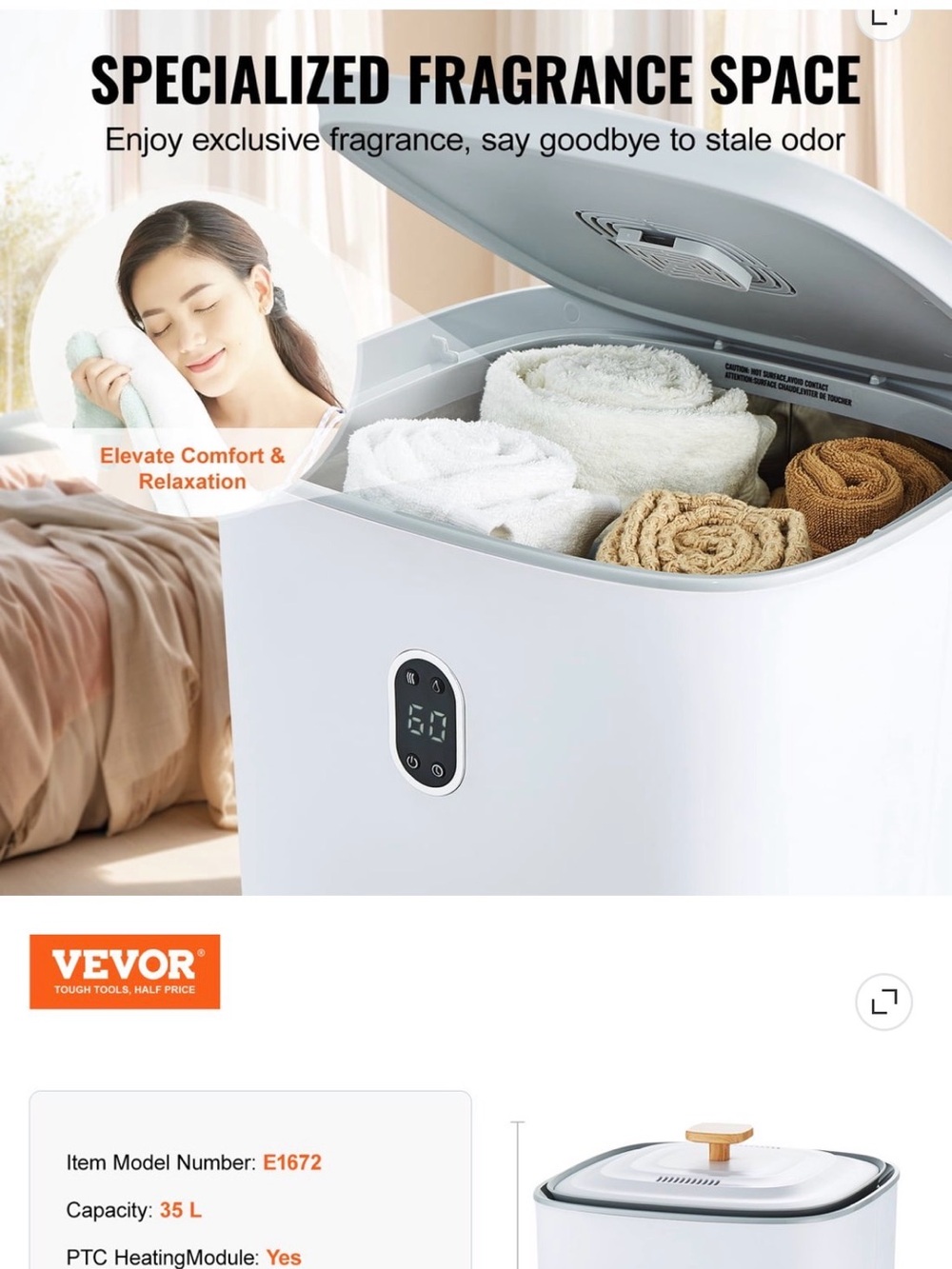 VEVOR Towel Warmer bucket